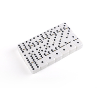 Vente en gros de jeux intelligents pour adultes, jeu de dominos chinois, emballage en valise (étui en PVC, dominos ivoire/blanc)