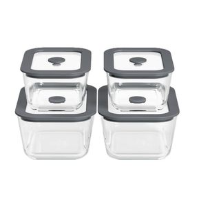 Glass Meal Prep Containers Airtight Glass <b>Lunch</b> Bento <b>Boxes</b> Glass Food Storage Containers with Lids - Product Image 5