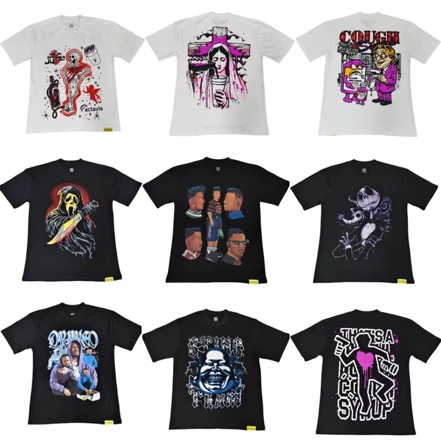 Cough Syrup T-shirts Men High Quality Designer Anime Graphic Clothes T-shirt
