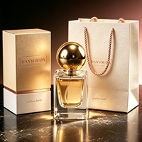 Vente en gros de flacons atomiseurs de parfum en verre transparent à fond épais carré de 30 ml, 50 ml, 100 ml avec couvercle estampé or, impression personnalisée