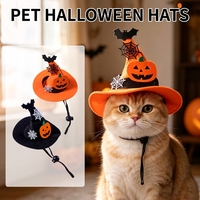 Decoración Navideña, Sombreros para Mascotas de Halloween, Diseño de Calabaza, Telaraña y Murciélago, Accesorios Festivos para Perros y Gatos, Estilo Británico, para Todas las Estaciones