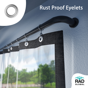 Rideau extérieur en PVC transparent Renolit 0,5 mm, finition transparente pour une protection supérieure contre la pluie, vue extérieure claire - Product Image 4