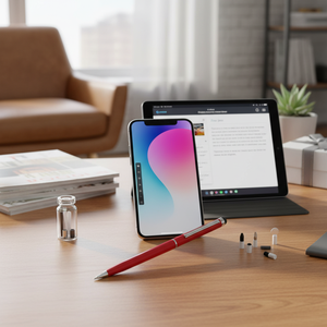 Penna Touch in Alluminio Smart 2-in-1, Stilo Capacitivo per Telefoni Cellulari, Compatibile con Vari Punte Sostituibili, Ideale come Regalo - Product Image 3