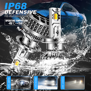 3 Couleur Led Phare H4 H7 H11 H13 Led Ampoules Télécommande Tri Couleur Led Lumière pour Voiture H11 3000k 4300K 6000K Luces Led H11 - Product Image 4