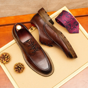 Nueva Tendencia en Zapatos de Hombre de Cuero Genuino, Cerrados, Brillantes, para Otoño, Estilo Británico, Deportivos, Casuales, Sin Cordones, Ligeros, Antideslizantes y Transpirables DSYX - Product Image 2