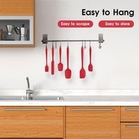 Ensemble de spatules en silicone 5 pièces, antiadhésives, résistantes à la chaleur, ustensiles de cuisine pour la pâtisserie, la cuisson, le retournement, le mélange et le raclage