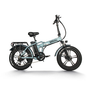 Bicicleta eléctrica plegable con llanta integrada de 20 * 4 pulgadas, batería de litio de 48V10.5AH y cuadro de aleación de aluminio - Product Image 4