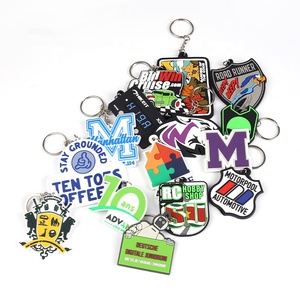 Eco-Friendly 3D Stainless Steel Keychain Soft PVC Rubber Offset Printed for Personalisation Promotional Rubber Key Chains
