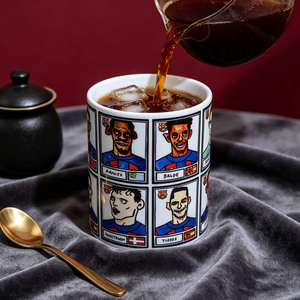 Taza de Cerámica con Caricatura del Equipo del FC <span class=keywords><strong>Barcelona</strong></span>, Personalizable, para Aficionados al Barça - Product Image 2