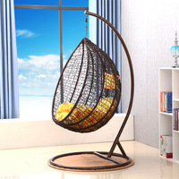 Mobilier de jardin en rotin et osier pour l'intérieur et l'extérieur, panier suspendu pour patio, balançoire à œufs, chaise transparente