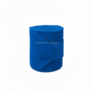Vendajes para caballos de tela brillante de lana azul marino al por mayor productos deportivos ecuestres combinación perfecta para montar a caballo - Product Image 1