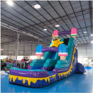 Toboggans aquatiques gonflables commerciaux pour adultes et enfants, pas chers, grands toboggans d'extérieur en PVC transparent avec balles à l'intérieur, château et souffleur télécommandé - Product Image 6