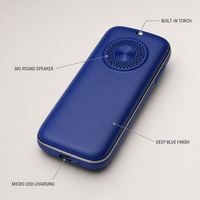 Ponsel Tombol 2.0 Inci X2003-3 1000mAh Linux GSM Dual SIM Wireless FM OEM