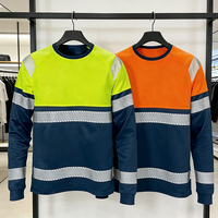 Combinaisons de travail de sécurité en polyester respirant à haute visibilité pour les ouvriers du bâtiment, uniforme réfléchissant