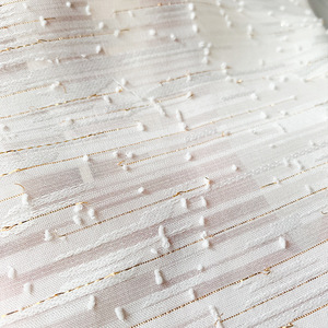 Mới Nhất Thiết Kế Màu Trắng Thêu Voan Dệt Bạc Dot Vải Sọc Mô Hình Ánh Sáng Và Thoáng Khí Vải Váy Vải - Product Image 3