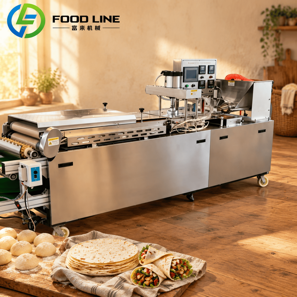 Fully Automatic Commercial Flour Tortilla Flatbread Making Machine ...