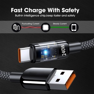 <span class=keywords><strong>Cable</strong></span> <span class=keywords><strong>de</strong></span> <span class=keywords><strong>Carga</strong></span> Rápida <span class=keywords><strong>USB</strong></span> Tipo-C <span class=keywords><strong>de</strong></span> 240W 6A para Cámaras y Teléfonos Móviles, Transferencia <span class=keywords><strong>de</strong></span> Datos <span class=keywords><strong>de</strong></span> <span class=keywords><strong>Carga</strong></span> Rápida - Product Image 3