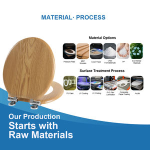 บานพับปรับได้สำหรับห้องน้ำสแกนดิเนเวียที่นั่งชักโครกทำจากไม้โอ๊คทรงกลมดีไซน์ทันสมัย - Product Image 3