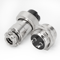 Connecteurs électriques d'aviation femelle 16MM Gx16-2 connecteur d'aviation à 2 broches GX16 pour connecteur de câble de Navigation