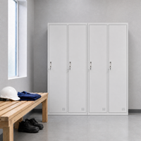 Armoire de rangement métallique à deux portes de 73 pouces de haut avec serrures à clé et ventilation pour le personnel de bureau et l'utilisation scolaire