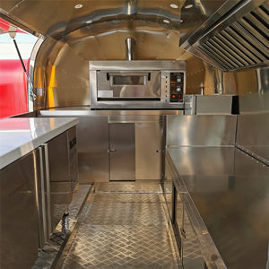 Outdoor Stainless Steel Aluminum Square Shape Multifunctional Candy Ice Cream Truck Mobile Food Trailer Hot Dog <b>Stand</b> Concession - Product Image 6