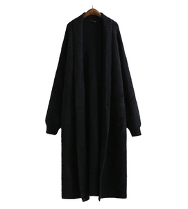 BZ24 invierno Faux Mink <span class=keywords><strong>mujer</strong></span> elegante cárdigan manga larga linterna abrigo <span class=keywords><strong>Vintage</strong></span> tejido tamaño libre señoras suéter cárdigan - Product Image 5