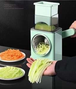 Bếp 3 1 Hướng dẫn sử dụng máy cắt quay ABS + thép không gỉ Rau Chopper salad Chopper gừng Slicer pho mát Trái Cây Rau Quả - Product Image 5
