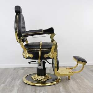 Sillón de Barbería Retro, Diseño Especial para Salones de Belleza, Silla de Salón Reclinable - Product Image 4