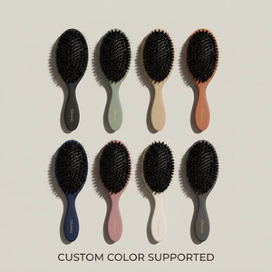 <span class=keywords><strong>Cepillo</strong></span> para el Cabello LOGO <span class=keywords><strong>Profesional</strong></span>, Ovalado, con Cerdas de Jabalí y Nylon, Color Negro Mate, para Desenredar y Masajear el Cuero Cabelludo, para un Cabello Suave - Product Image 6