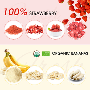 Meilleures ventes : Fraises lyophilisées, mélange <span class=keywords><strong>de</strong></span> fruits lyophilisés Jackfruit et fraises, aliments lyophilisés Halal - Product Image 2