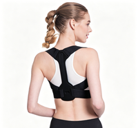 Correcteur de posture invisible à fermeture auto-agrippante en polyester, ajustement universel pour hommes et femmes, protège la posture et redresse le dos.