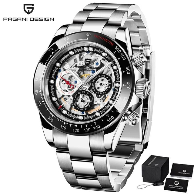Pagani Design PD-1653 1653 Fashion Brand Wristwatch Stainless Steel Hollow Out Hangzhou Automatic Mechanical Watches for Men