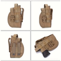 Holster tactique Molle Stealth à extraction rapide, dissimulé, pour la sécurité CS, le combat, la légitime défense, le tir, la chasse, l'entraînement