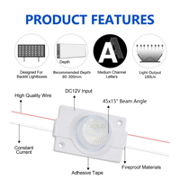 Module LED étanche et écoénergétique pour éclairage périphérique, DC12V SMD 3030 2W, indice IP65, garantie 5 ans, 3000K/4000K/6500K, lot de 20 pièces