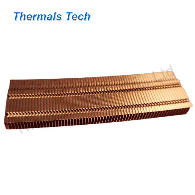 Super Thin Copper Stacked Fin Heatsink for Notebook Computer Cooling Module