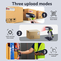 Lecteur de codes QR industriel JR SL3678WD, scanner de codes-barres 2D industriel portable Bluetooth, robuste, étanche et anti-poussière