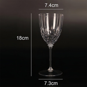 Verres à vin en <span class=keywords><strong>plastique</strong></span> incassables, verres à cocktail détachables, verres à vin personnalisables en couleur, 220 ml, flûtes à champagne réutilisables effet diamant - Product Image 2