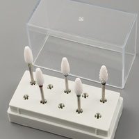 Foret à ongles en céramique blanc, outils de manucure professionnels, 1 pièce, mèche de meulage en forme d'arbre, 3/32"