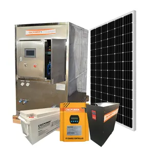 Industrial Ice Maker Drinking Ice Making Machine Solar Power Cube Ice Machine With Packing System