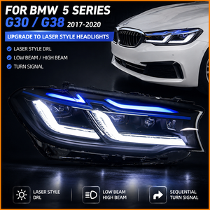 Para <span class=keywords><strong>BMW</strong></span> Serie 5 G30 G38 2017-2020, Faros Delanteros LED Láser con Aspecto de M5 Competition, Plug and Play, Sin Cambio de Parachoques, Lámpara Delantera - Product Image 2