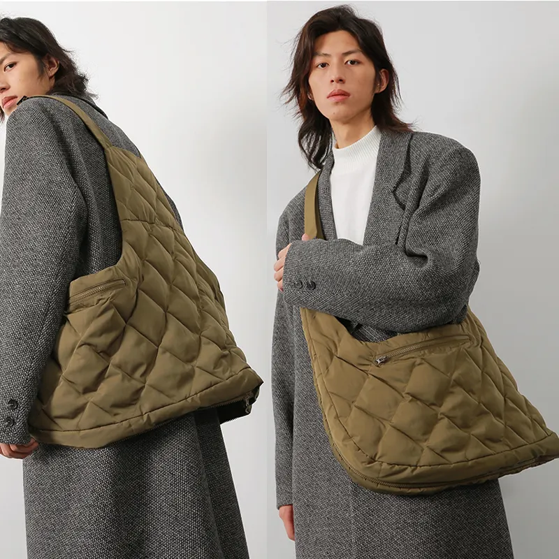 Hilda — sac en cuir matelassé pour hommes, Gilet vert Oem, Logo personnalisé, rembourré, veste multifonction sans manches, 2022