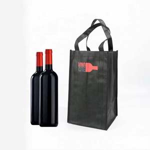Bolsa de Vino Personalizada al por Mayor, Promocional, Reutilizable, Impermeable, de Tela No Tejida, para una Sola Botella - Product Image 1