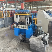 Máquina perfiladora de tejas de acero coloreado para canalones de lluvia, controlada por PLC, para motores y bombas.