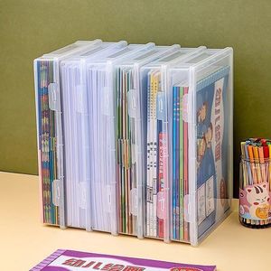 Caja de Almacenamiento Transparente para Escritorio, Organizador de Oficina Apilable Rectangular, Organizador de Archivos de Pared, Pequeño, Grande, Color Sólido - Product Image 3