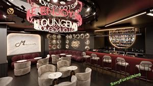 แผนการจัดวางเลานจ์ค็อกเทลสุดหรู ชุดโซฟาเลานจ์สไตล์สเปคไนซ์แสนสบาย ชุดเคาน์เตอร์บาร์และเฟอร์นิเจอร์คลับบาร์แสนสบาย ราคาประหยัด - Product Image 3