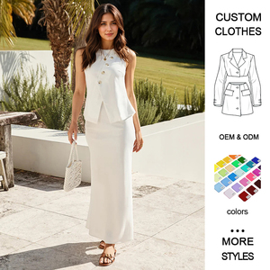 Ensemble Jupe Et Chemise Cannisse En Lin Et Viscose - Taille Unique