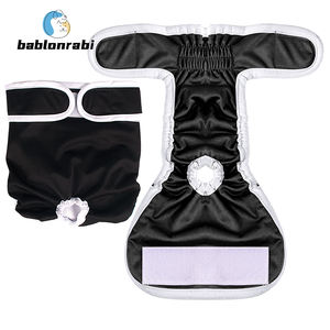 Bablonrabi XS-L couleur unie écologique chien incontinence couches doux respirant coton pantalon lavable <span class=keywords><strong>culotte</strong></span> chien <span class=keywords><strong>pour</strong></span> femme - Product Image 1