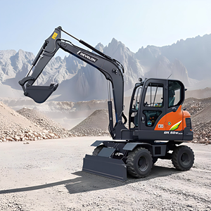 เครื่องขุดสูง develon DX60W Eco ขนาดกะทัดรัดล้อสำหรับโครงการในเมือง - Product Image 4