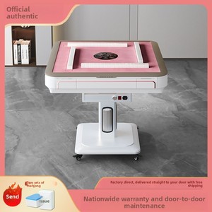 Table de Mahjong Pliante Entièrement Automatique de Luxe pour Usage Domestique, Matériau en Fausse Fourrure de Cachemire, Mélange Automatique des Jetons, Silencieuse, Chauffante, pour le Divertissement - Product Image 3
