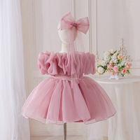 Robe d'été plissée sans manches en dentelle florale pour bébé fille, style princesse, ODM